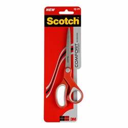 Schaar Scotch 20cm comfort rood blister 1 Stuk