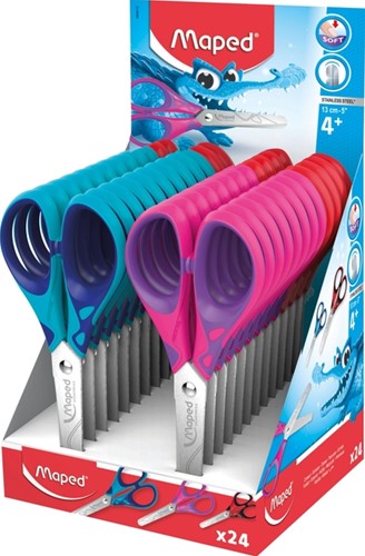 Schaar Maped Essentials Soft 13cm display á 24st 1 Stuk