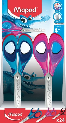 Schaar Maped Essentials Soft 13cm display á 24st 1 Stuk-2
