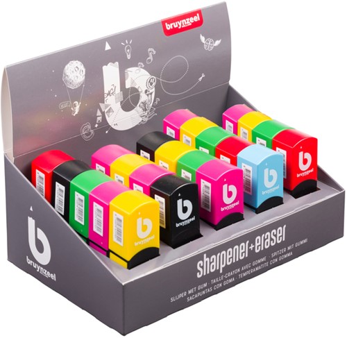 Puntenslijper en gum Bruynzeel Teens display 25st 1 Stuk
