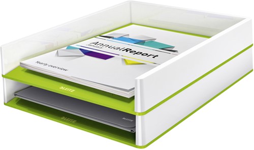 BRIEVENBAK LEITZ WOW A4 WIT/GROEN 1 Stuk-2