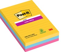 Memoblok Post-it 4690 Super Sticky 101x152mm Carn 3 Stuk