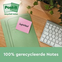 Memoblok Post-it 654-RTP 76x76mm recycled rainbow 16 Stuk-3