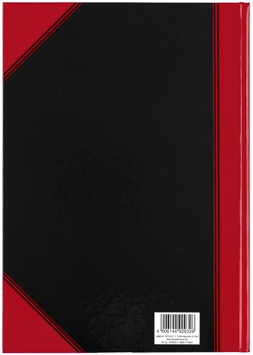 Notitieboek Bantex zwart/rood A4 lijn 70gr 96vel 1 Stuk-1