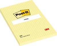 Memoblok Post-it 662 102x152mm ruit geel 1 Stuk-1