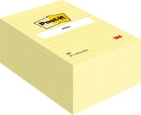 Memoblok Post-it 660 lijn 102x152mm canary yellow 1 Stuk