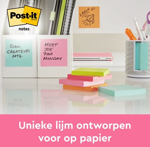Memoblok Post-it 2028 76x76mm kubus pastel groen 1 Stuk-2
