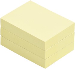 Memoblok Quantore 38x51mm geel 3 stuks 3 Stuk