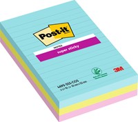 Memoblok Post-it 4690 Super Sticky 101x152mm Cosm 3 Stuk