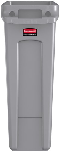 Afvalbak Rubbermaid Slim Jim Vented 87L grijs 1 Stuk-2