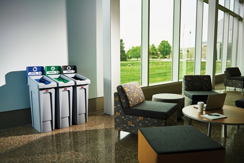 Deksel Rubbermaid Slim Jim RS gemengd grijs 1 Stuk-2