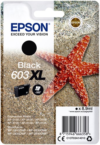 Inktcartridge Epson 603XL T03A1 zwart 1 Stuk