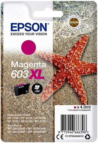 Inktcartridge Epson 603XL T03A3 rood 1 Stuk