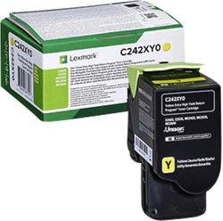 Tonercartridge Lexmark C242XY0 geel 1 Stuk
