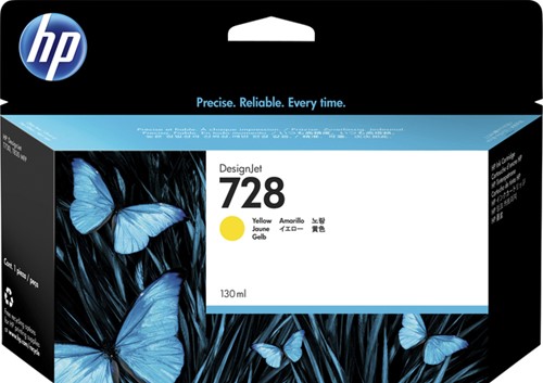 Inktcartridge HP F9J65A 728 geel 1 Stuk
