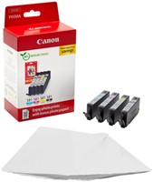 Inktcartridge Canon CLI-581 4 kleuren + papier 4 Stuk-2