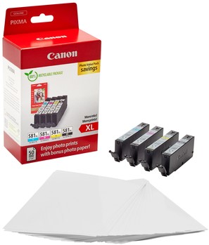 Inktcartridge Canon CLI-581XL 4 kleuren + papier 4 Stuk-3