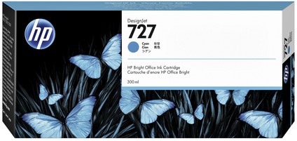 Inktcartridge HP F9J76A 727 blauw 1 Stuk