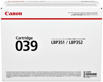 Tonercartridge Canon 039 zwart 1 Stuk