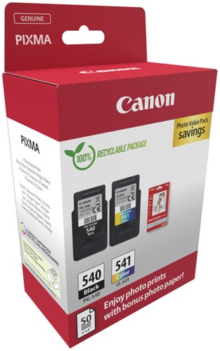 Inktcartridge Canon PG-540 CL-541 zw + kl + papier 2 Stuk-3