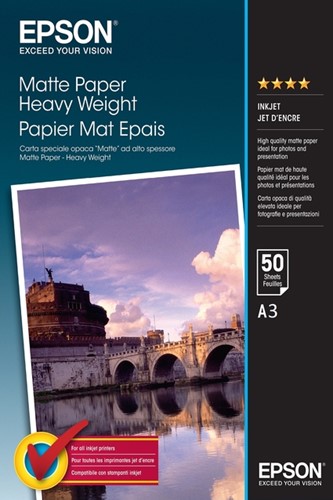 Inkjetpapier Epson S041261 A3 167gr mat 50 Vel
