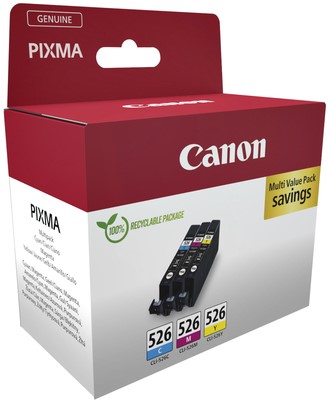 Inktcartridge Canon CLI-526 3 kleuren 3 Stuk-2
