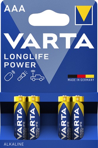 Batterij Varta Longlife Power 4x AAA 4 Stuk