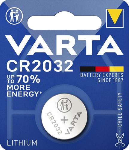 Batterij VARTA knoopcel 1x CR2032 lithium 1 Stuk