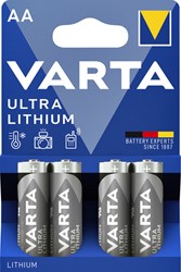 Batterij Varta Ultra lithium 4x AA 4 Stuk