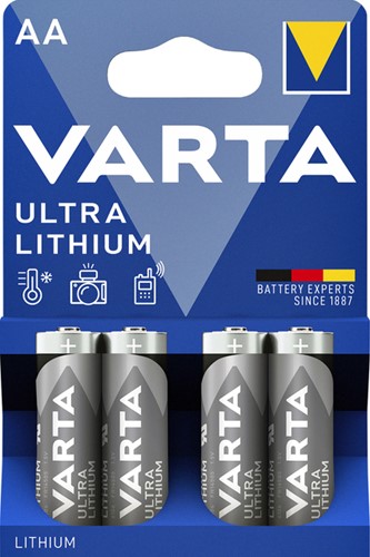Batterij Varta Ultra lithium 4x AA 4 Stuk