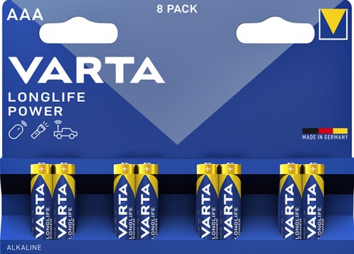 Batterij Varta Longlife Power 8xAAA 8 Stuk