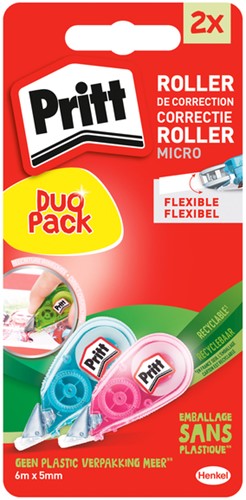 Correctietape Pritt Micro Flex 5mmx6m blister 2 Stuk
