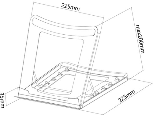 Laptopstandaard Neomounts NSLS075 zwart 1 Stuk-2