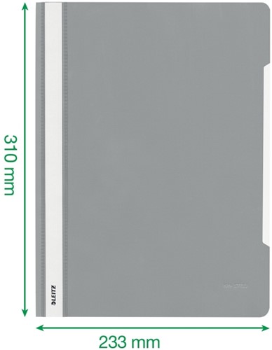Snelhechter Leitz standaard A4 PP grijs 1 Stuk-3
