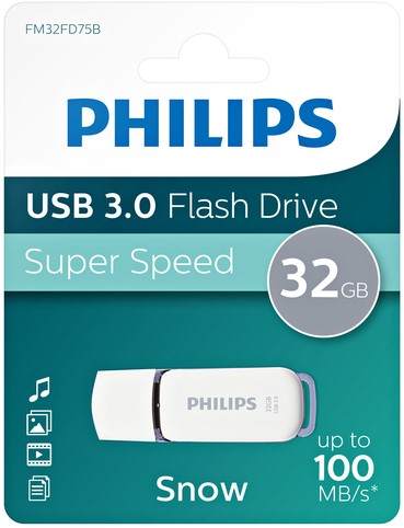 USB stick 3.0 Philips Snow USB-A 32GB grijs 1 Stuk-3