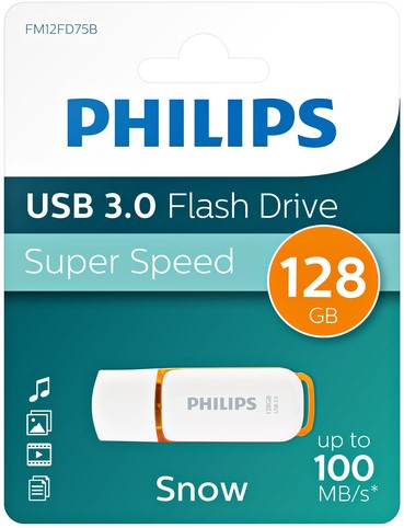 USB stick 3.0 Philips Snow USB-A 128GB oranje 1 Stuk-3