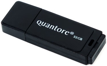 Usb-stick Quantore 32gb 2.0 zwart 1 Stuk