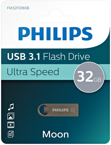 USB stick 3.1 Philips Moon USB-A 32GB grijs 1 Stuk-3