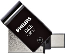 USB stick 3.1 Philips USB C 2in1 32GB zwart 1 Stuk