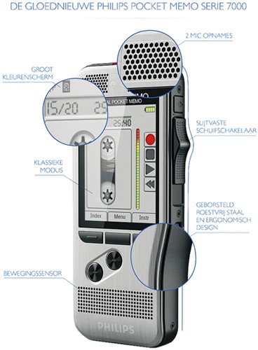 Dicteerapparaat Philips PocketMemo DPM7200 1 Stuk-3