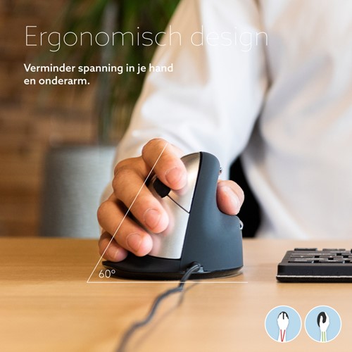 Muis R-Go Ergonomisch HE Break Draad Rechts M 1 Stuk-2