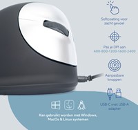 Ergonomisch muis R-Go HE Break Draad Rechts M 1 Stuk-2