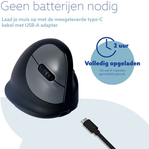 Ergonomisch muis R-Go HE Break Wireless Rechts M 1 Stuk-4