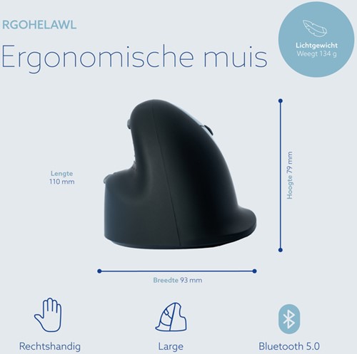 Ergonomisch muis R-Go HE Break Wireless Rechts L 1 Stuk-3
