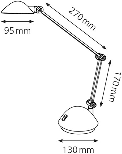 Bureaulamp Hansa led Space zilver 1 Stuk-2