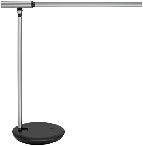 Bureaulamp MAUL Rubia met USB poort zilvergrijs 1 Stuk
