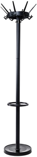 Kapstok MAUL Caligo stnd 175cm 32 haken zw RAL9004 1 Stuk