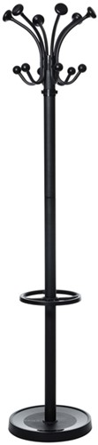 Kapstok MAUL Nubis stnd 176cm 20 haken zw RAL9004 1 Stuk