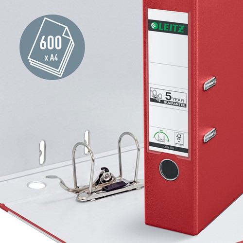 Ordner Leitz 1010 180° 80mm PP A4 rood 1 Stuk-1
