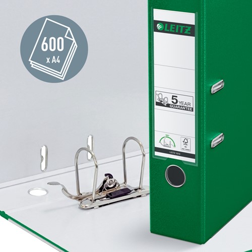 Ordner Leitz 1010 180° 80mm PP A4 groen 1 Stuk-1
